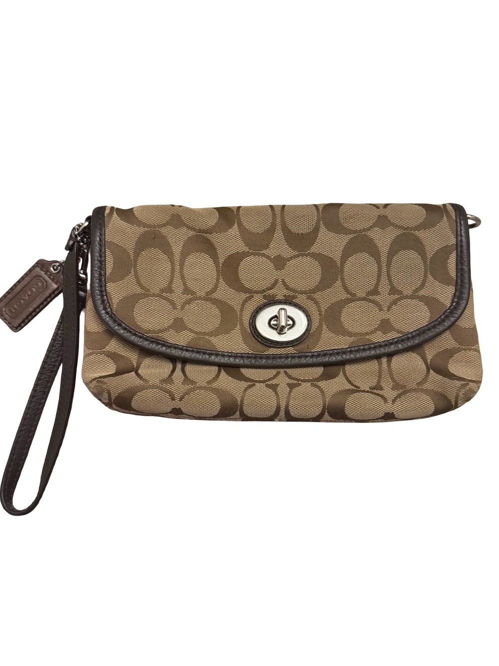 Y2K Vintage Coach - Brown Monogram Mini Bag wristlet - Picture 10 of 10